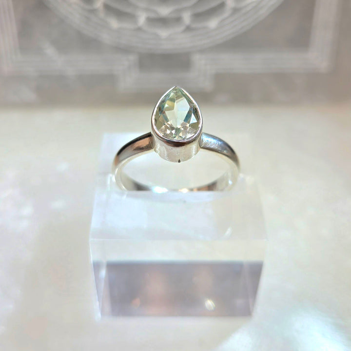 Prasiolite Sterling Silver Ring