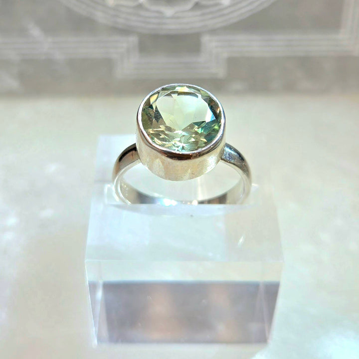 Prasiolite Sterling Silver Ring