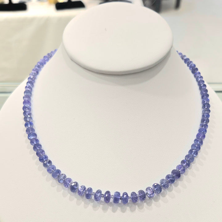 Tanzanite Micro-Faceted Silver Necklace (AAA)