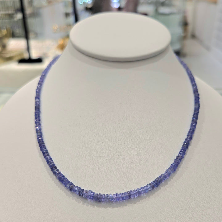 Tanzanite Micro-Faceted Sterling Silver Necklace