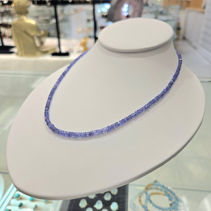 Tanzanite Micro-Faceted Sterling Silver Necklace