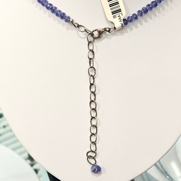 Tanzanite Micro-Faceted Silver Necklace (AAA)