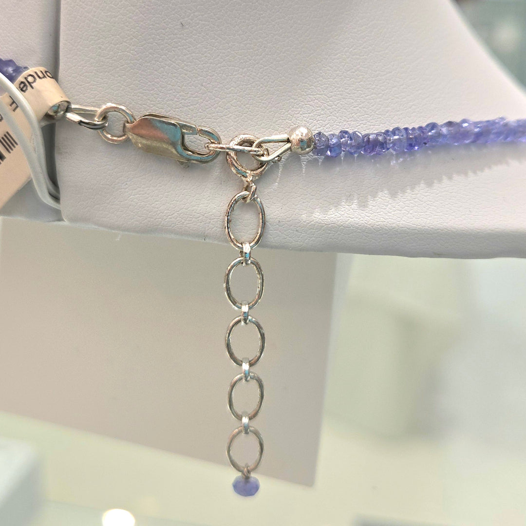 Tanzanite Micro-Faceted Sterling Silver Necklace