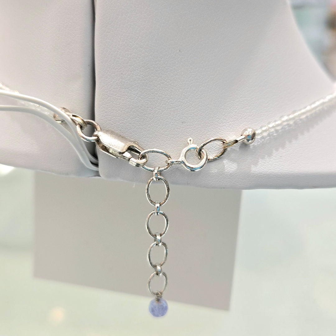 Tanzanite &amp; White Topaz Micro-Faceted Necklace