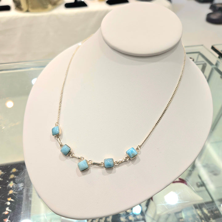 Larimar Chain-Sterling Silver