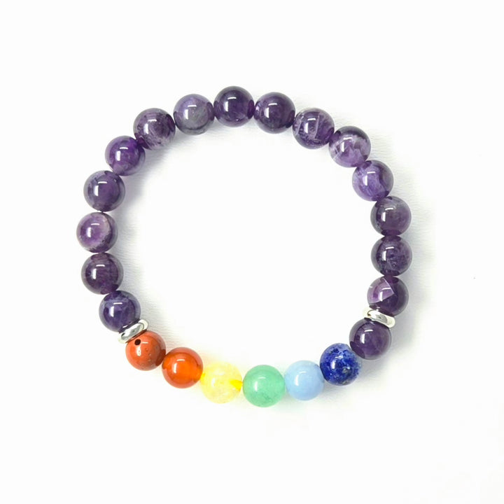 7 Chakra Amethyst Bracelet