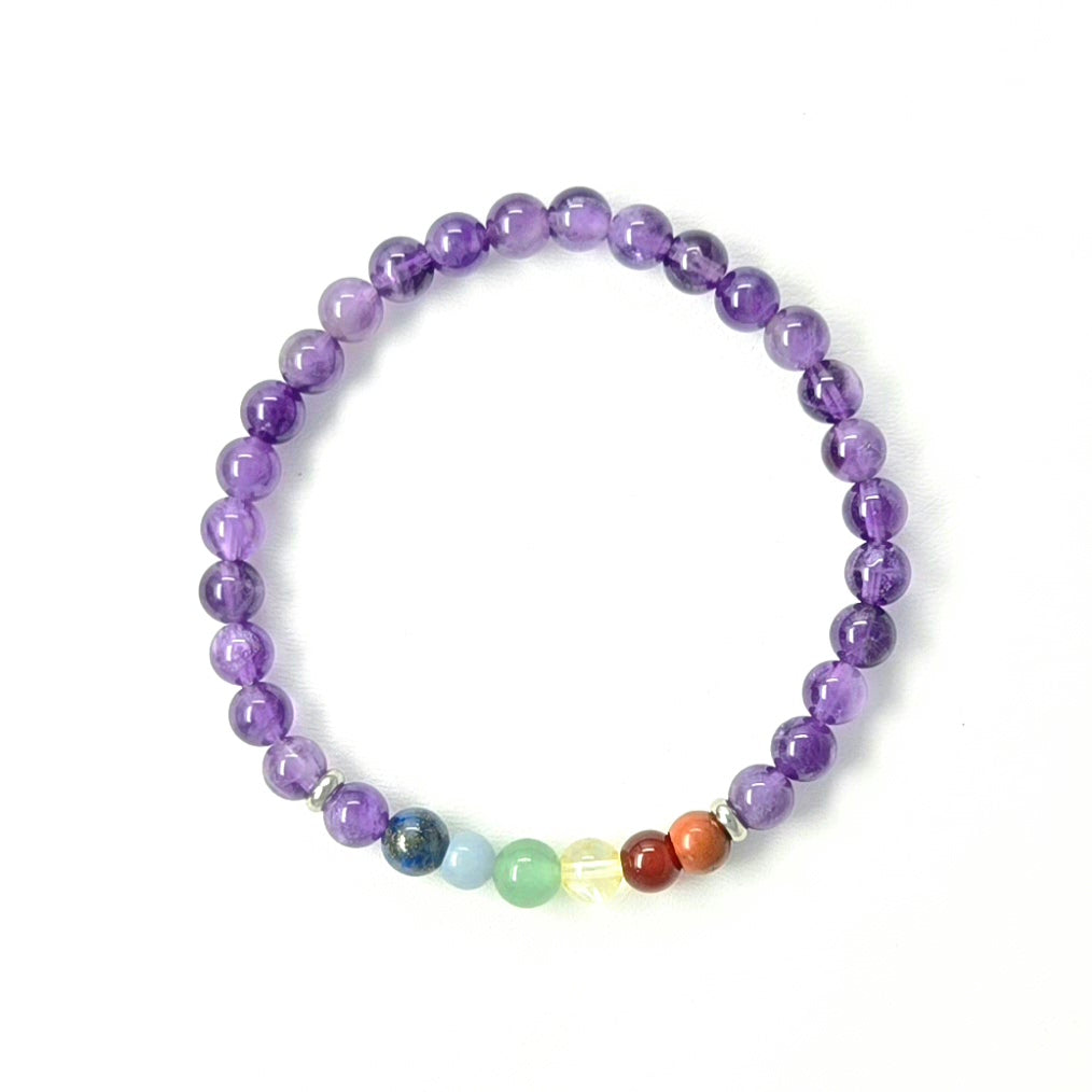 7 Chakra Amethyst Bracelet