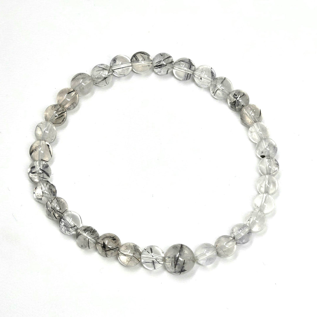 Tourmalinated Quartz Bracelet (6mm)