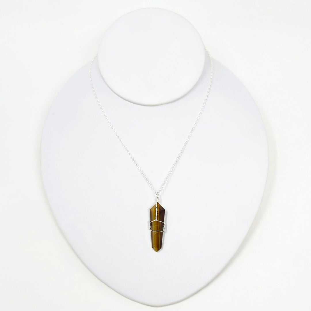 Tiger Eye Wire Wrapped Pendant