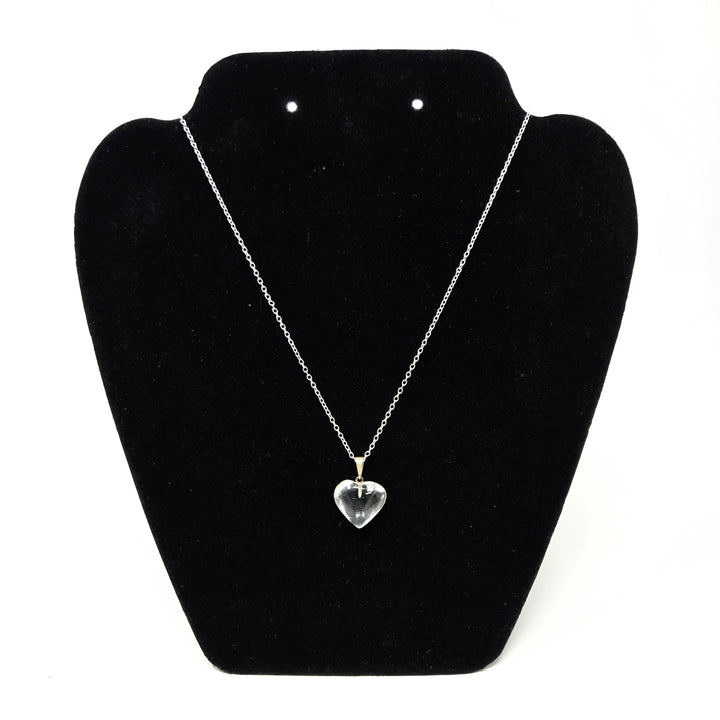 Clear Quartz Pendant Heart Brazil : Xtra Small