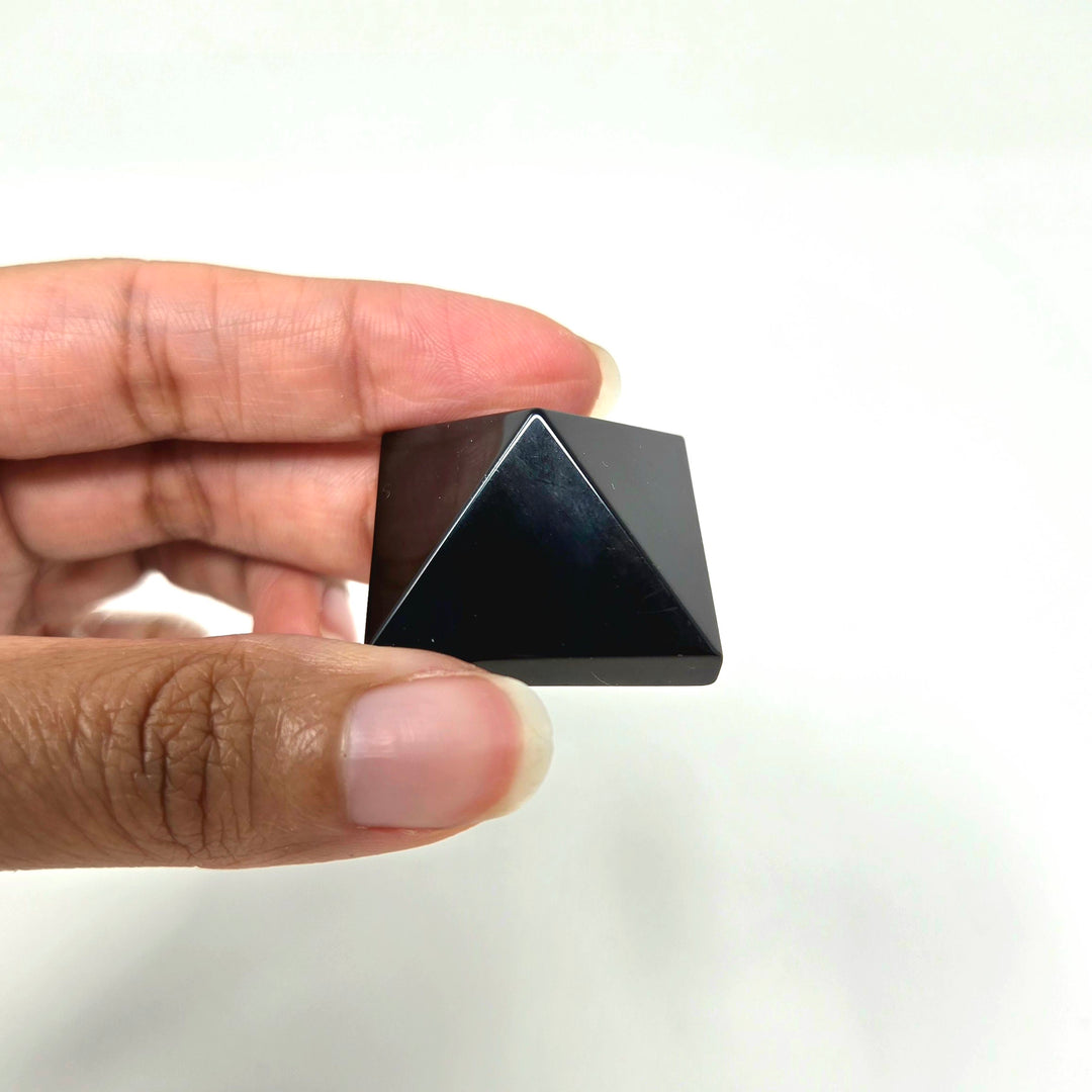 Black Obsidian Pyramid 1"
