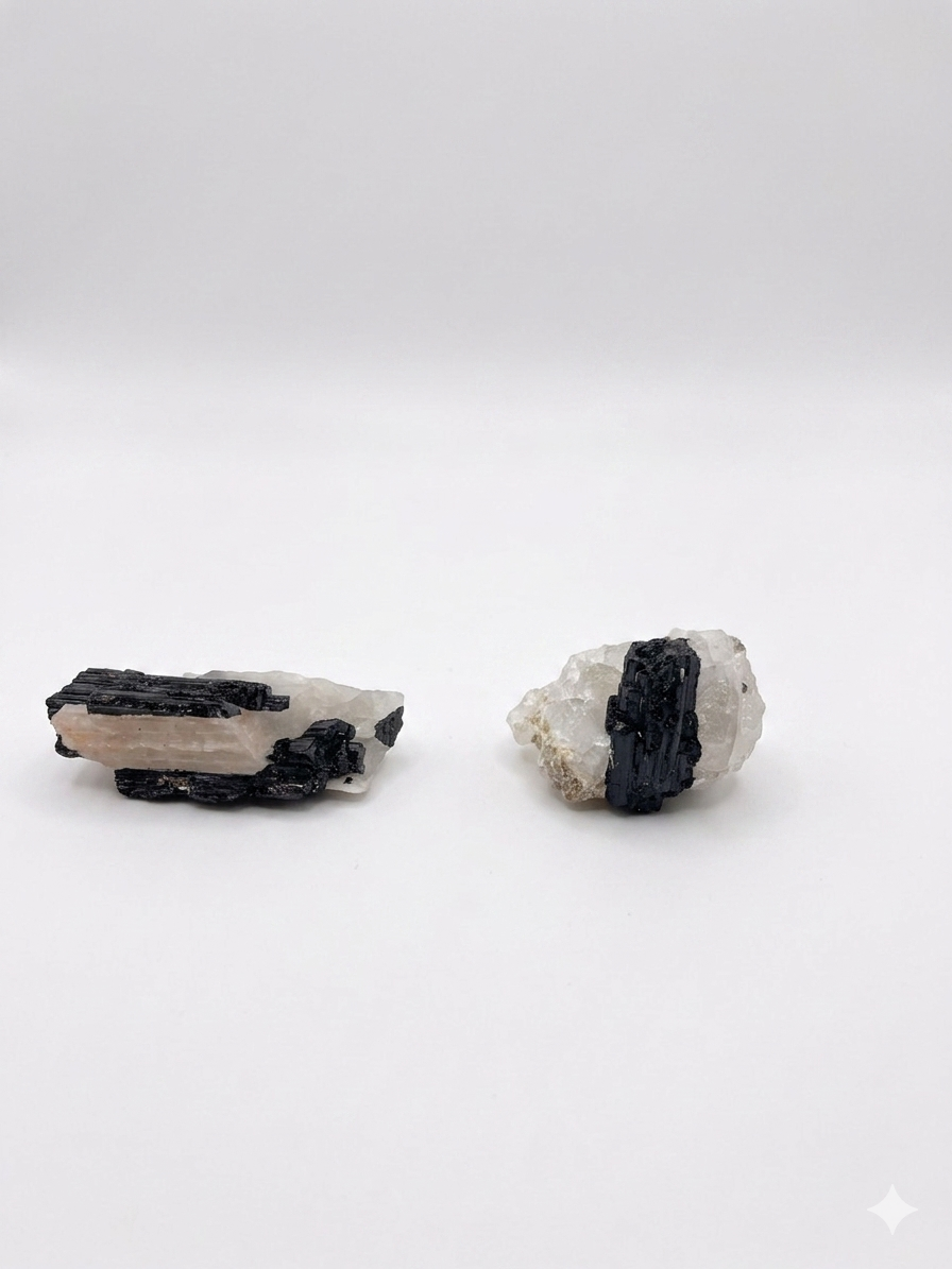 Black Tourmaline on Matrix Rough