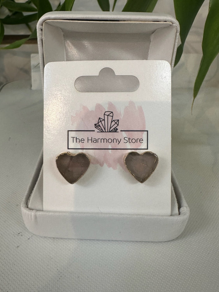 Rose Quartz Stud Earrings | Love & Heart Chakra Jewelry