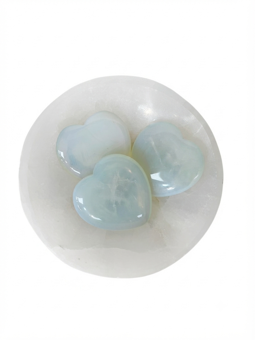 Opalite Puffy Heart (2")
