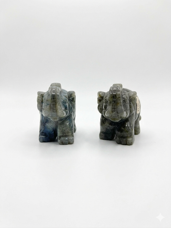 Labradorite Elephant 2"
