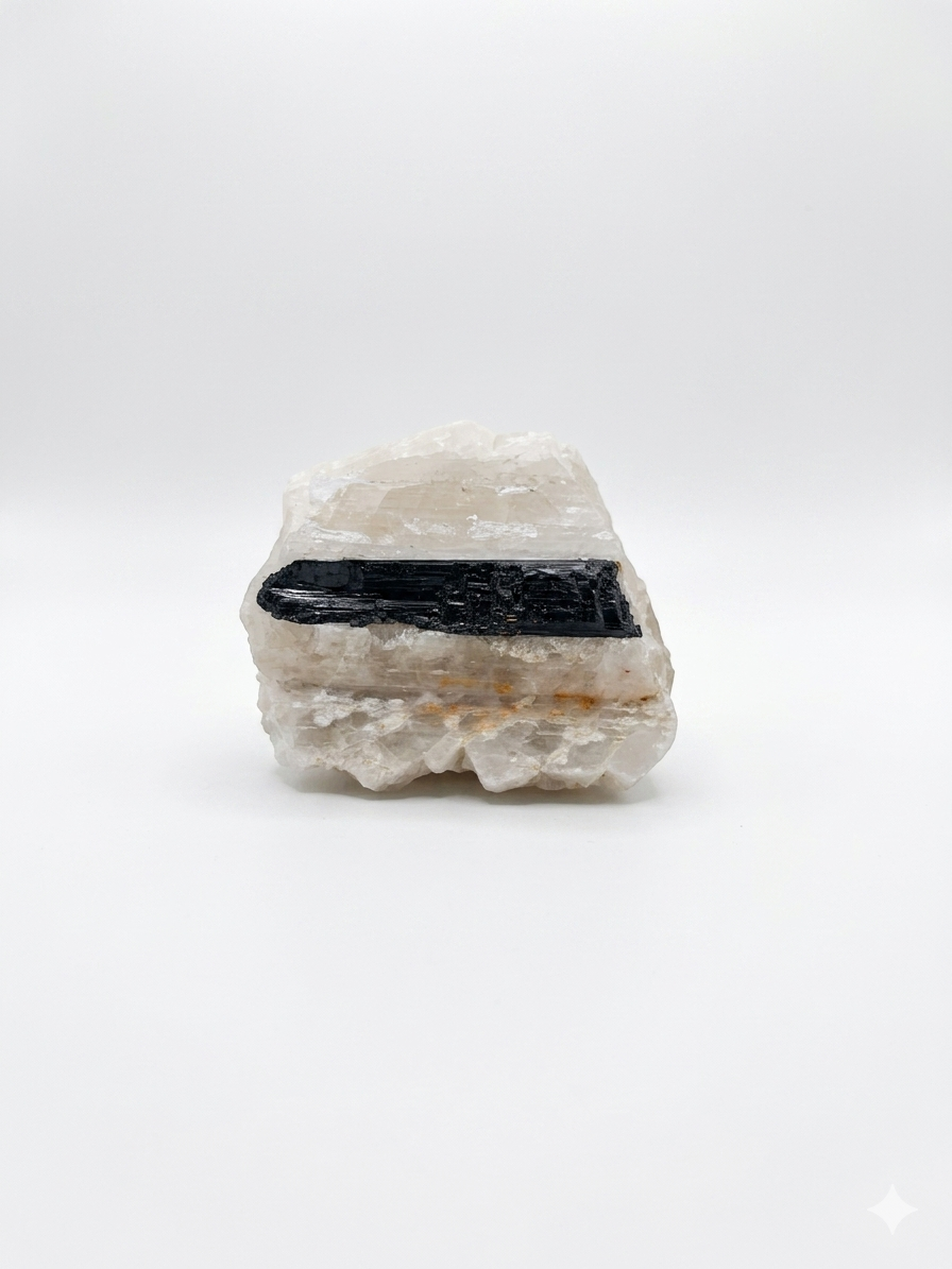Black Tourmaline on Matrix Rough