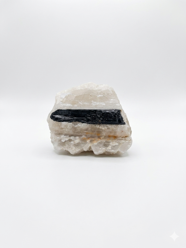 Black Tourmaline on Matrix Rough