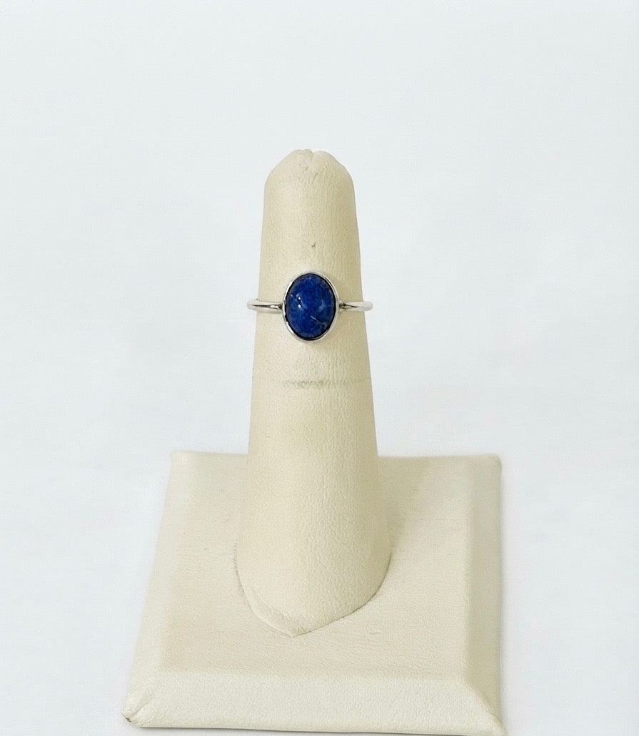Lapis Lazuli Sterling Silver Ring (Small)