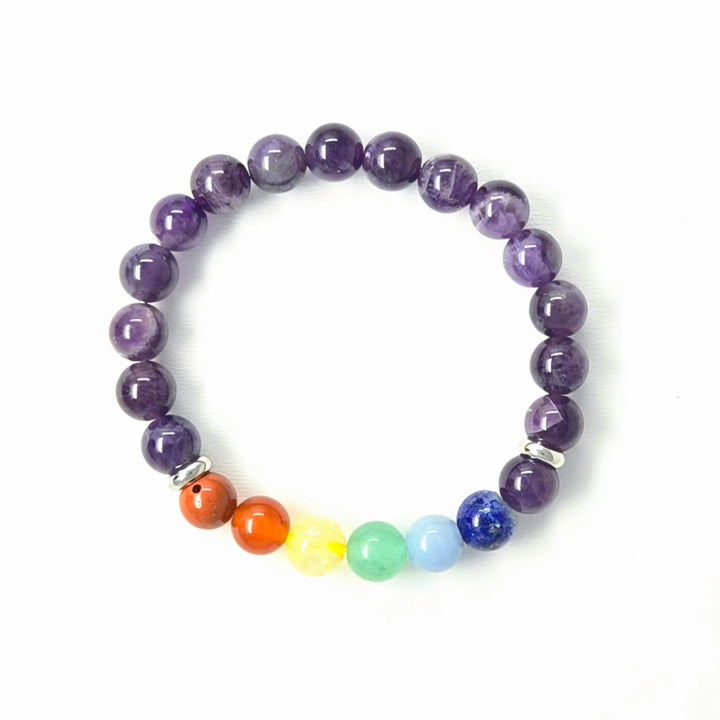 7 Chakra Amethyst Bracelet | The Harmony Store Bracelet
