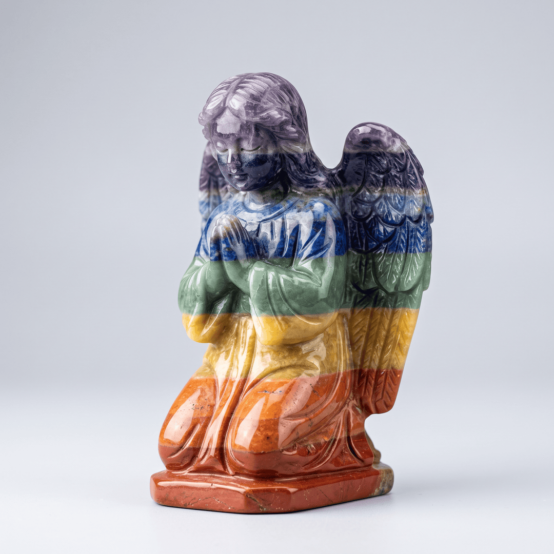 7 Chakras Angel Figurine | The Harmony Store Carving