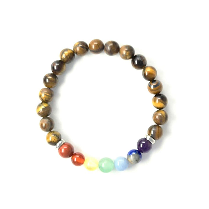 7 Chakras Tiger Eye Bracelet | The Harmony Store Bracelet