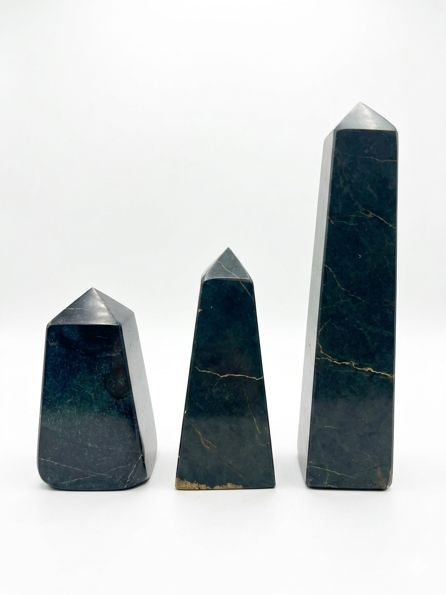 Black Tourmaline Shamatite Tower