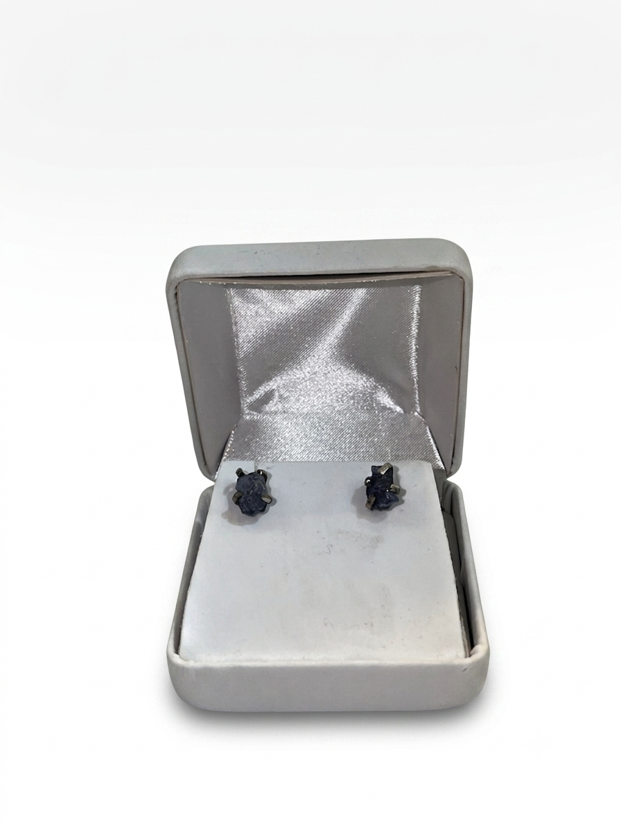 Iolite 925 Silver Stud Earrings