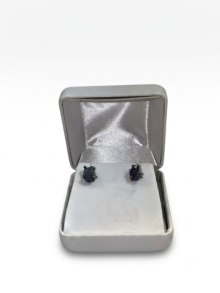 Iolite 925 Silver Stud Earrings