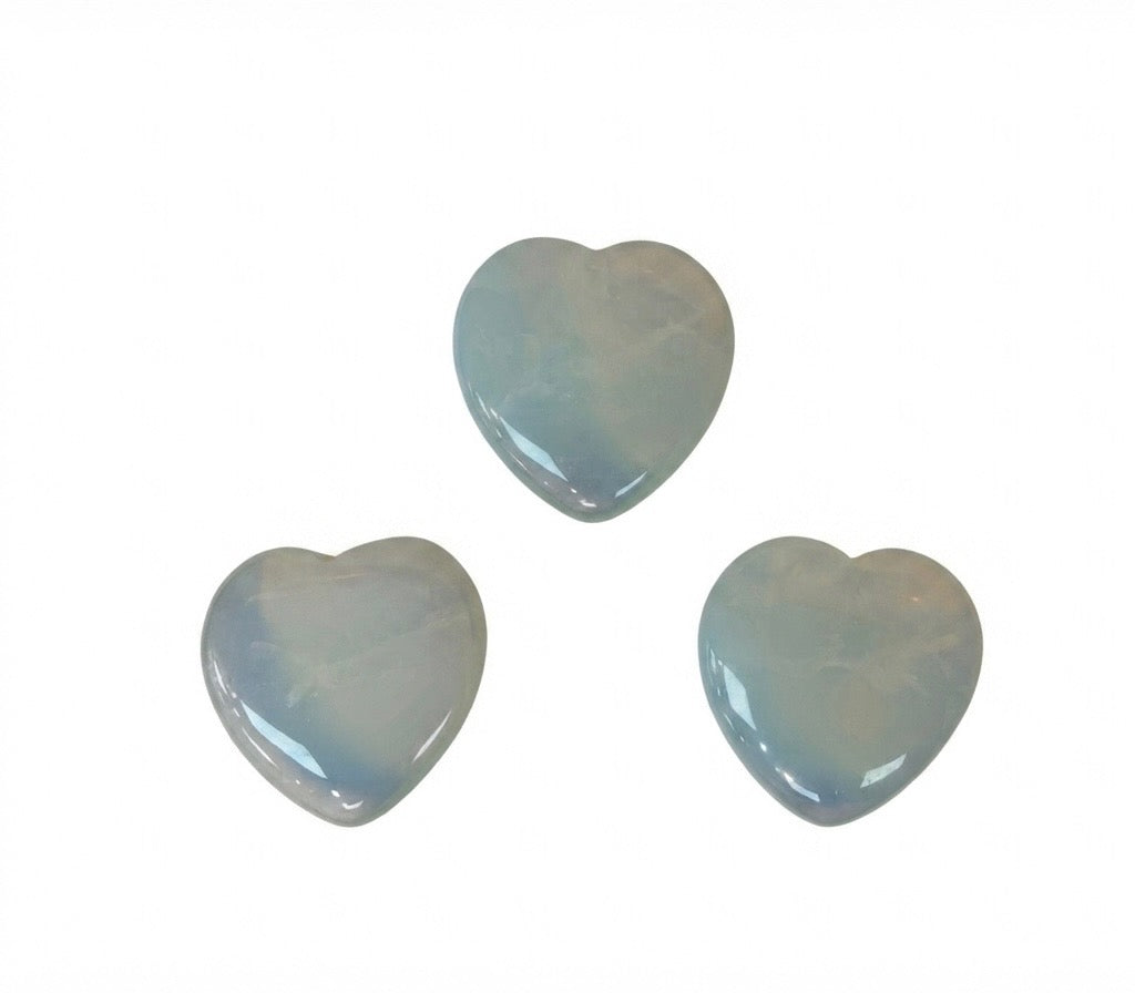 Opalite Puffy Heart (2")