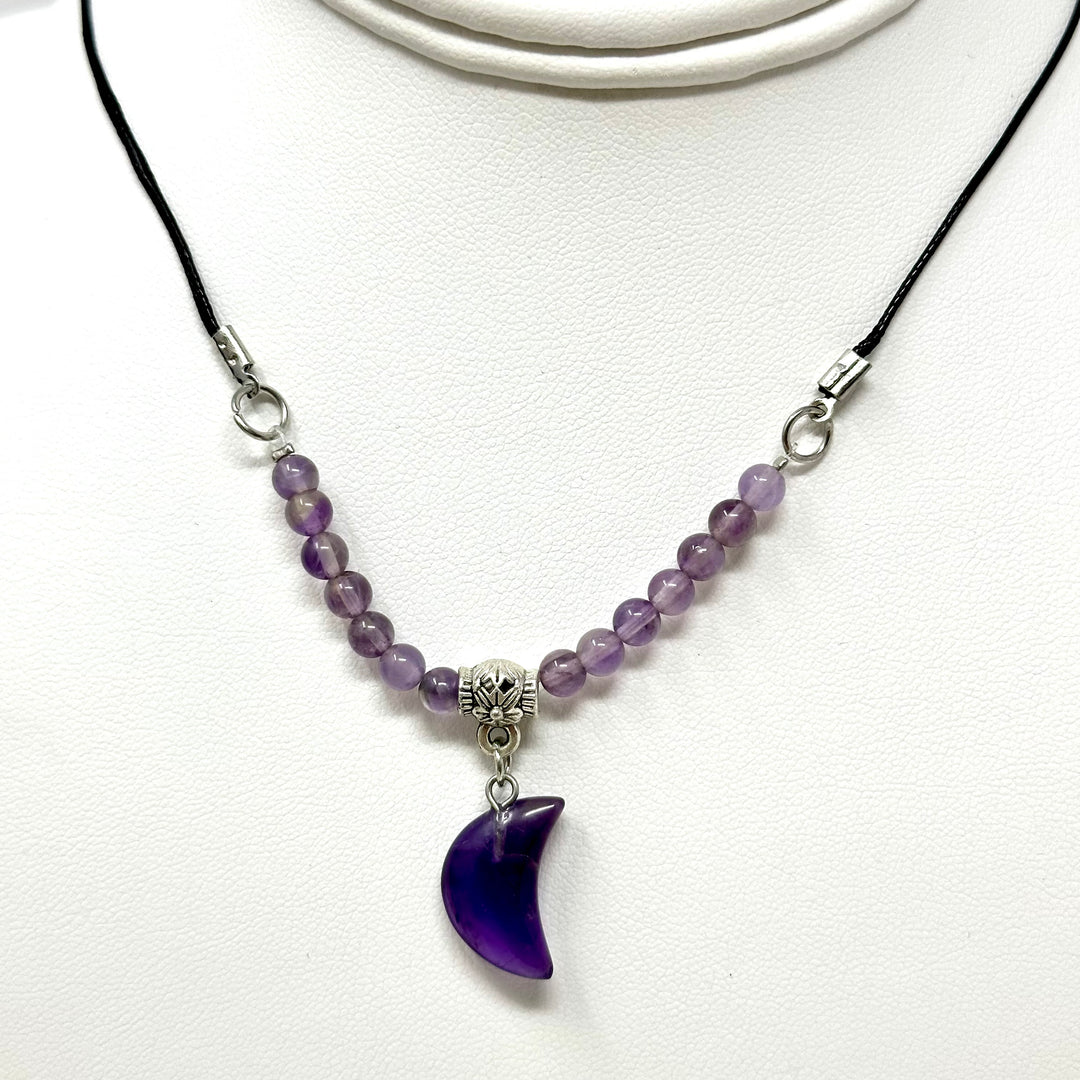 Moon Choker With Black Cord