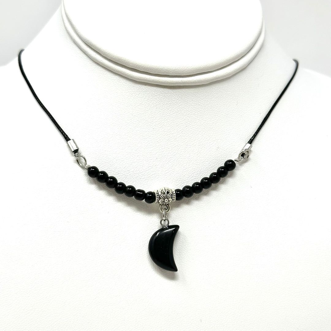 Moon Choker With Black Cord