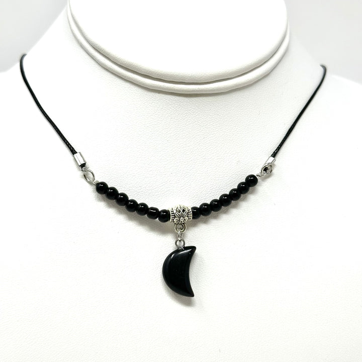 Moon Choker With Black Cord