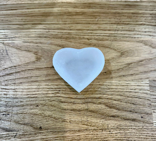 Selenite Bowl-Heart : 2.5" 6mm