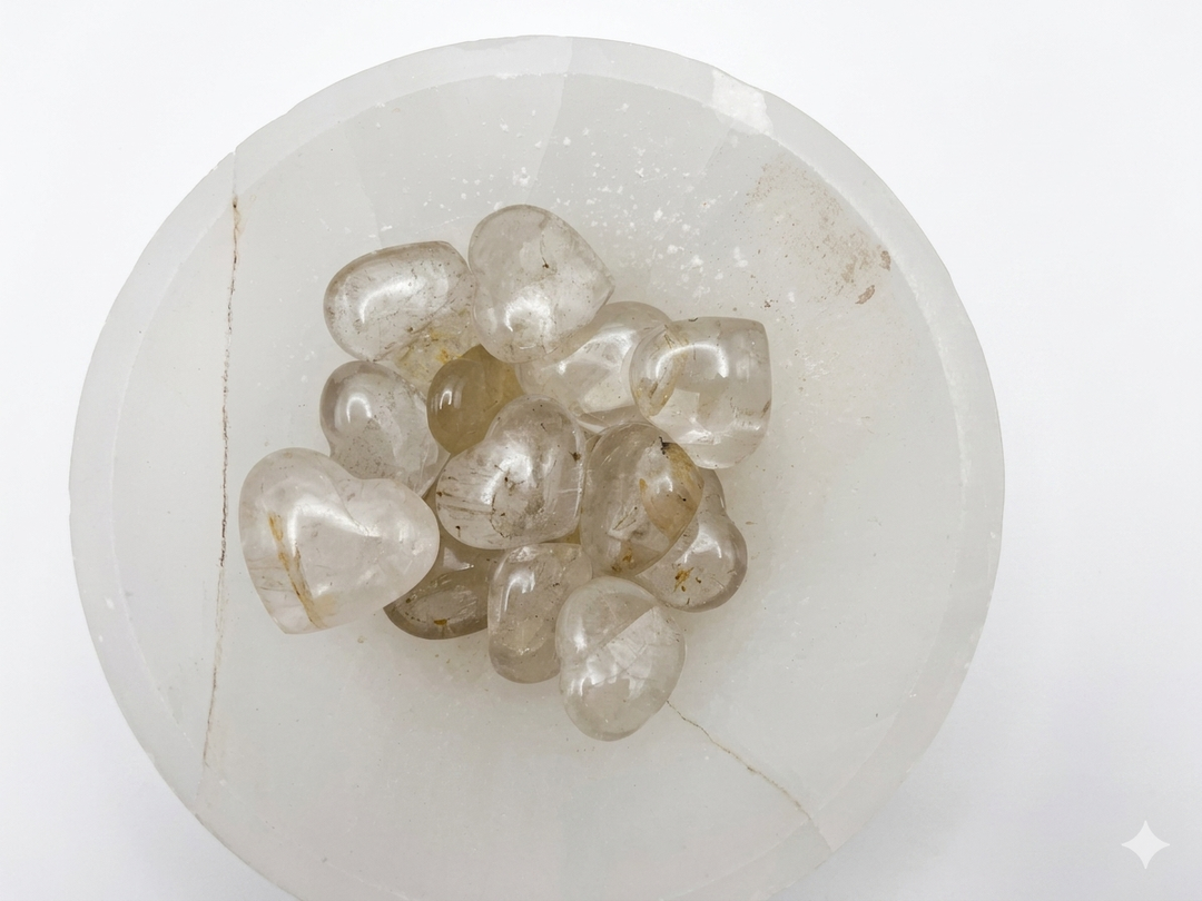 Clear Quartz Mini Hearts