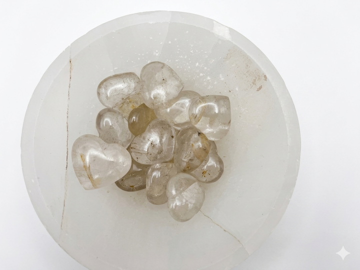Clear Quartz Mini Hearts
