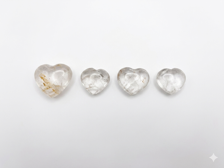 Clear Quartz Mini Hearts
