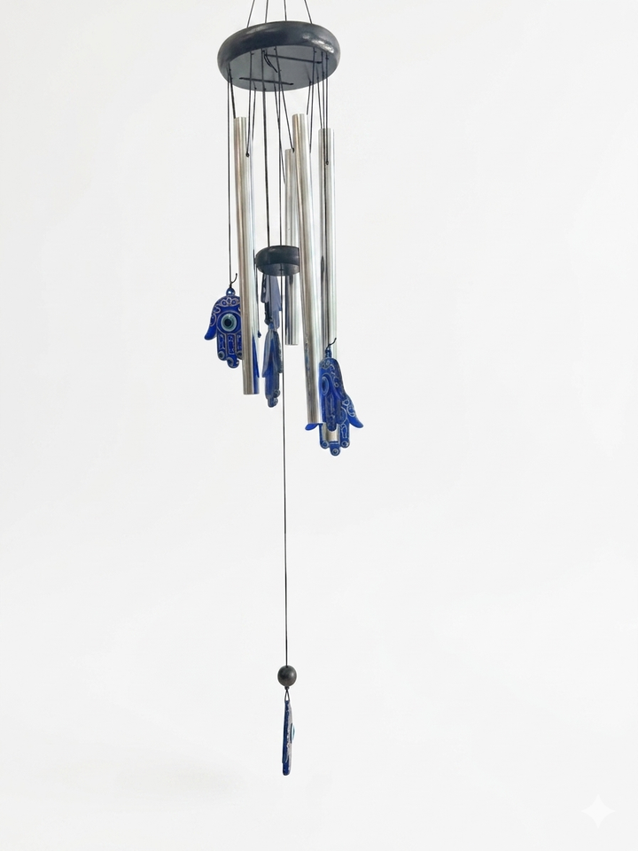 Hamsa Hand Wind Chime Glass