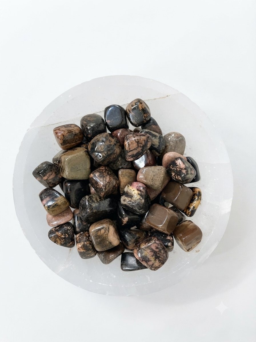 Rhodonite Tumbled Stone Natural Crystal