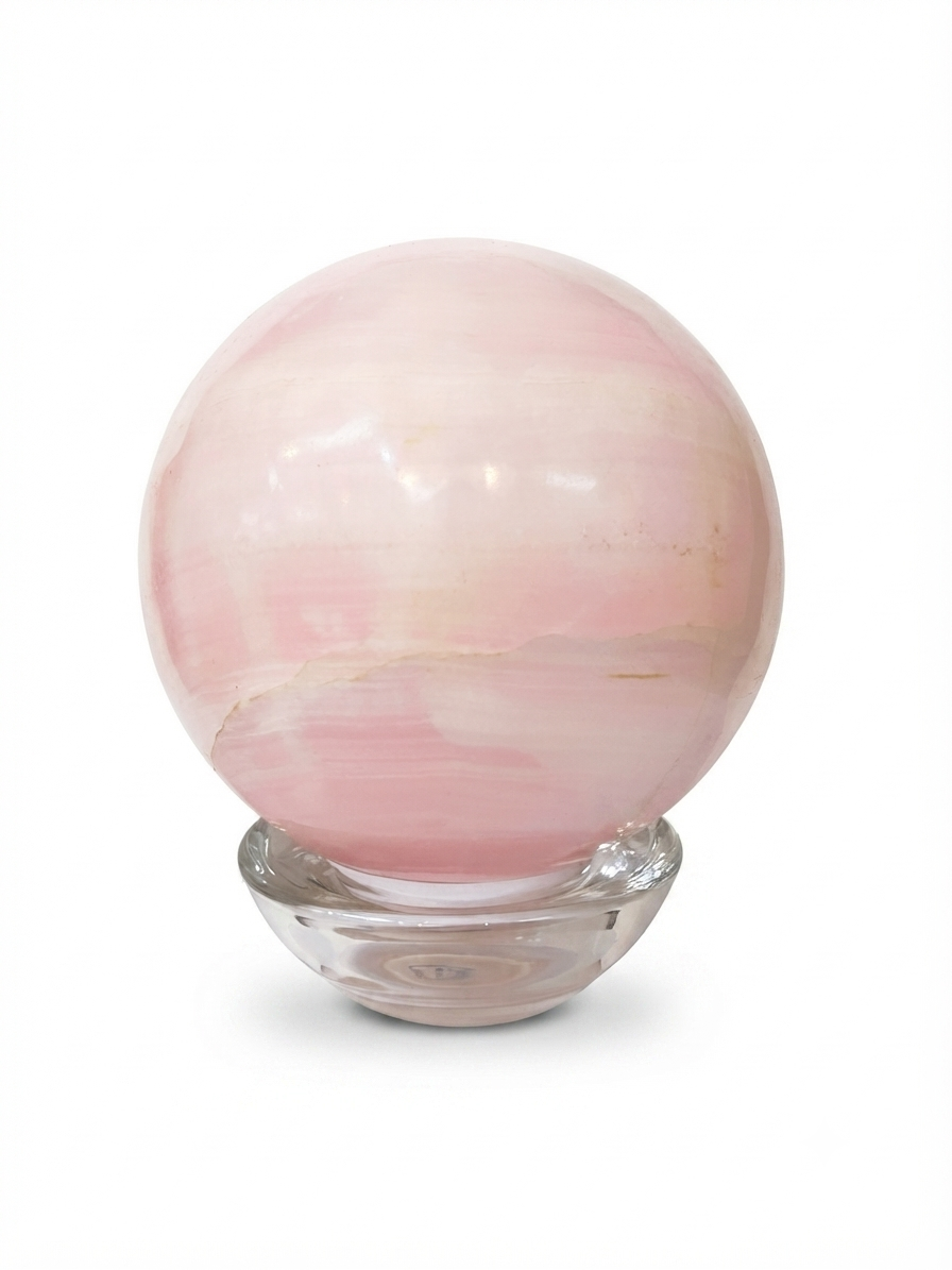 Pink Mangano Calcite Sphere
