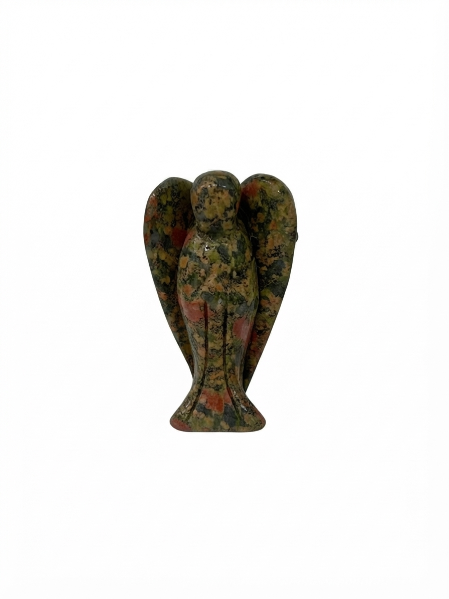 Unakite Angel 3 Inch Carved Crystal
