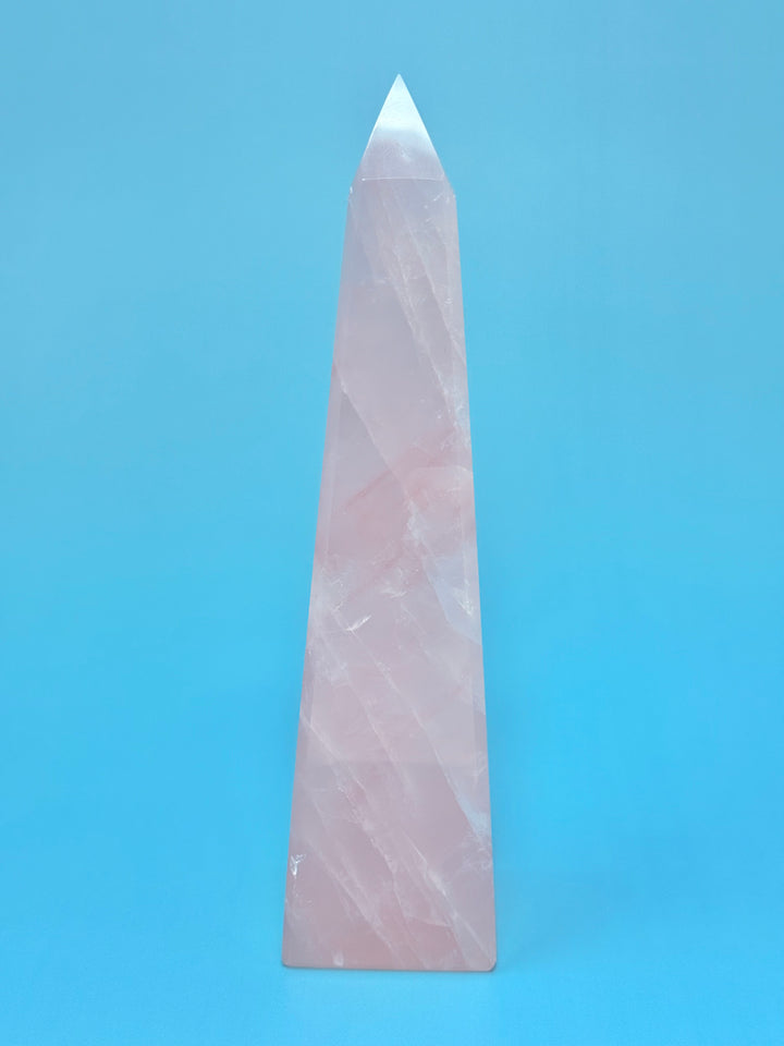 Rose Quartz Tower Obelisk from Brazil