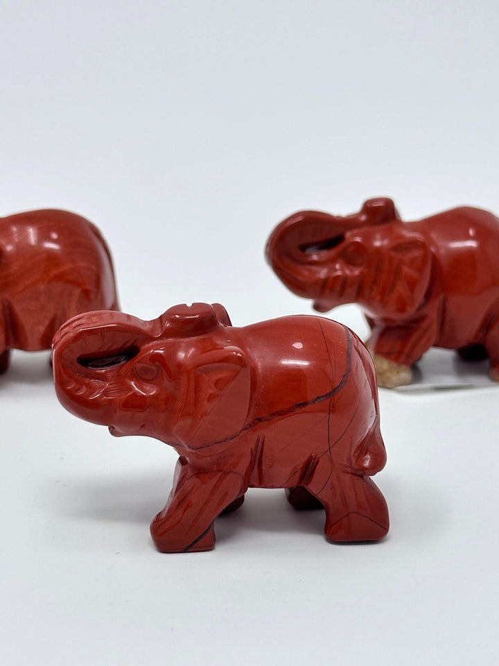 Red Jasper Elephant 2" - The Harmony Store Crystal Shop Miami