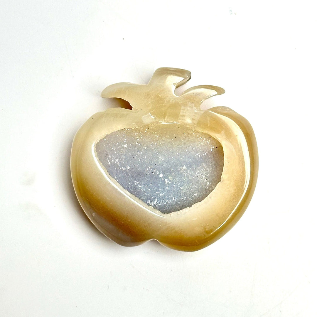 Agate Druzy Apple Shape | The Harmony Store Carving