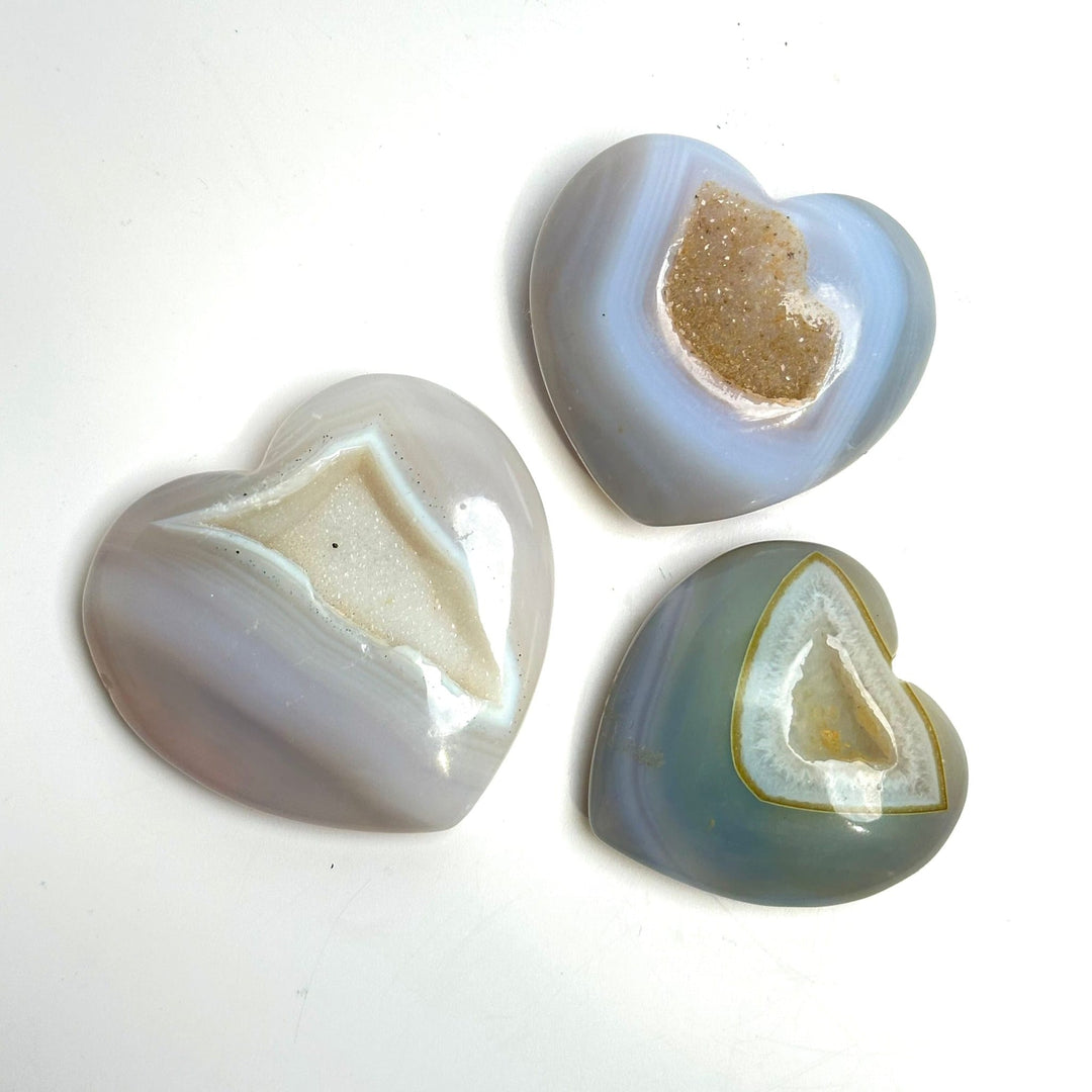 Agate Druzy Heart 2.5-3 Inch | The Harmony Store Heart