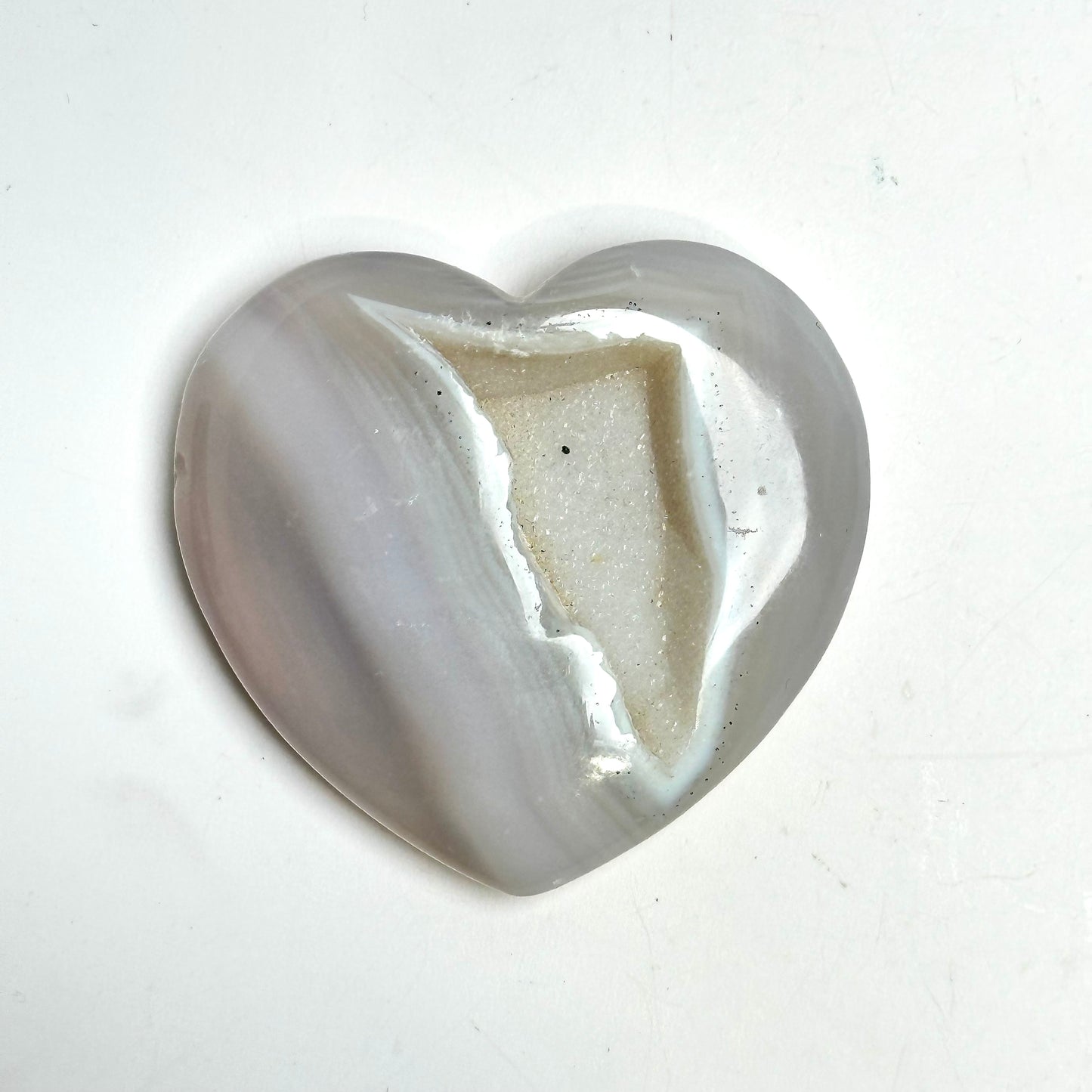 Agate Druzy Heart : 2.5 - 3" - The Harmony Store