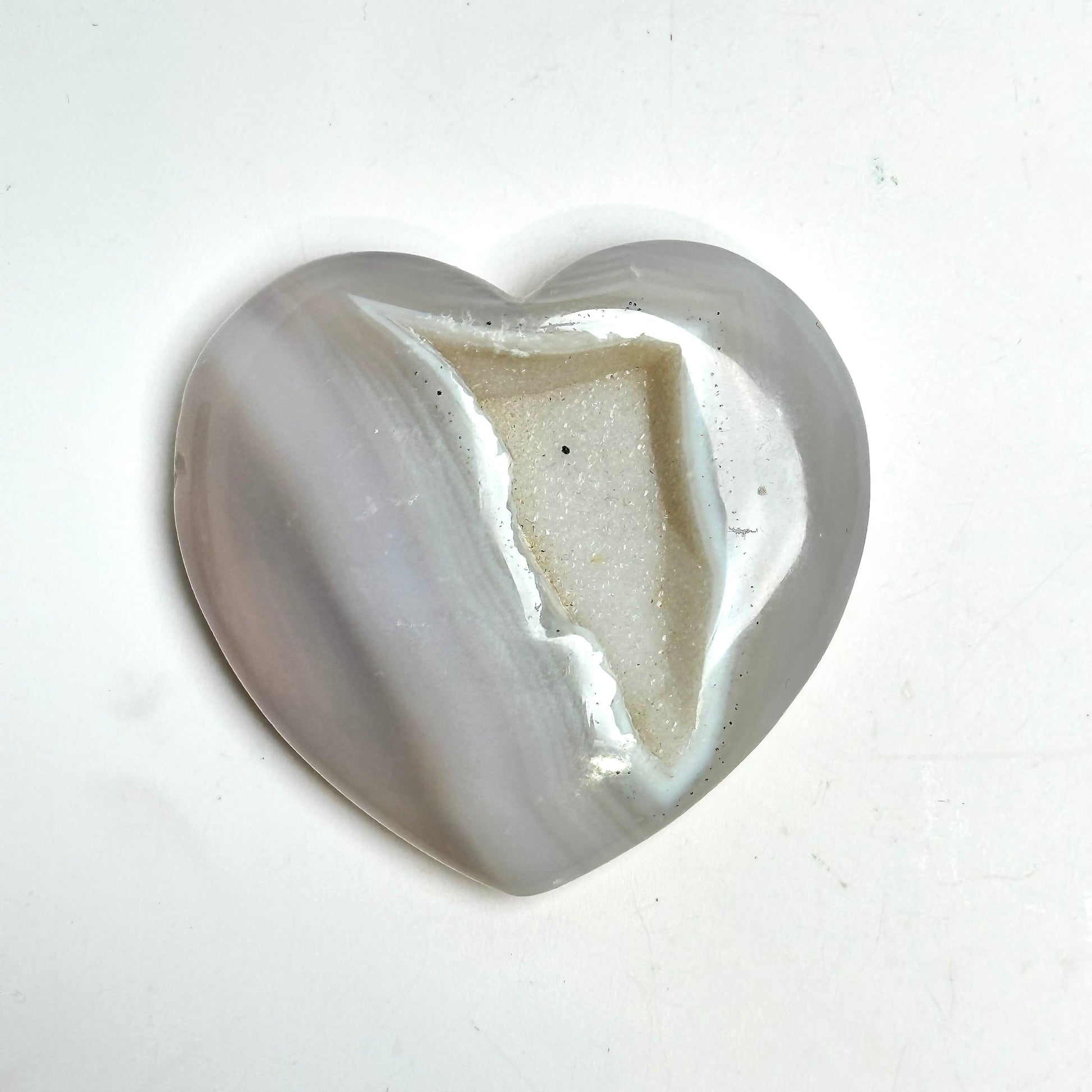 Agate Druzy Heart : 2.5 - 3" - The Harmony Store