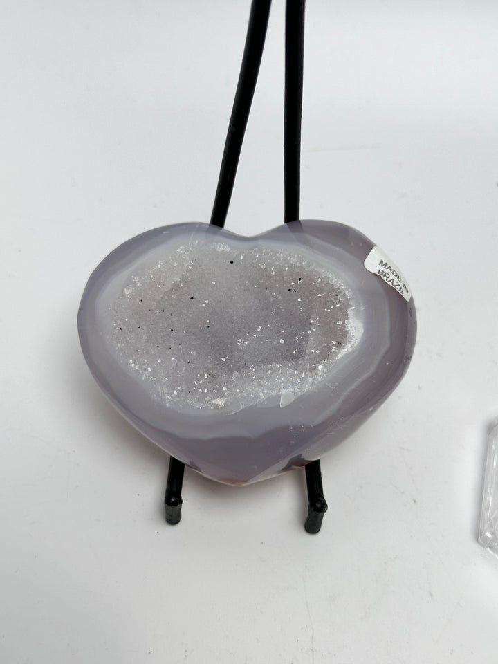 Agate Druzy Heart Brazil | The Harmony Store Heart