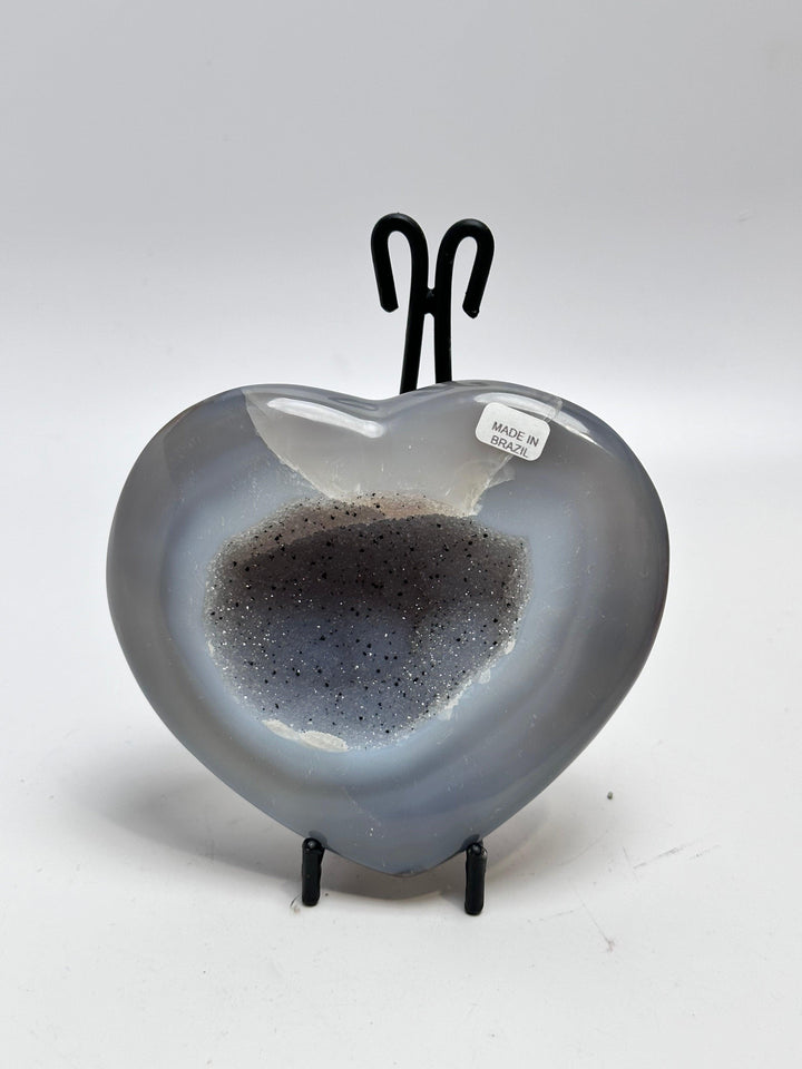 Agate Druzy Heart Brazil | The Harmony Store Heart