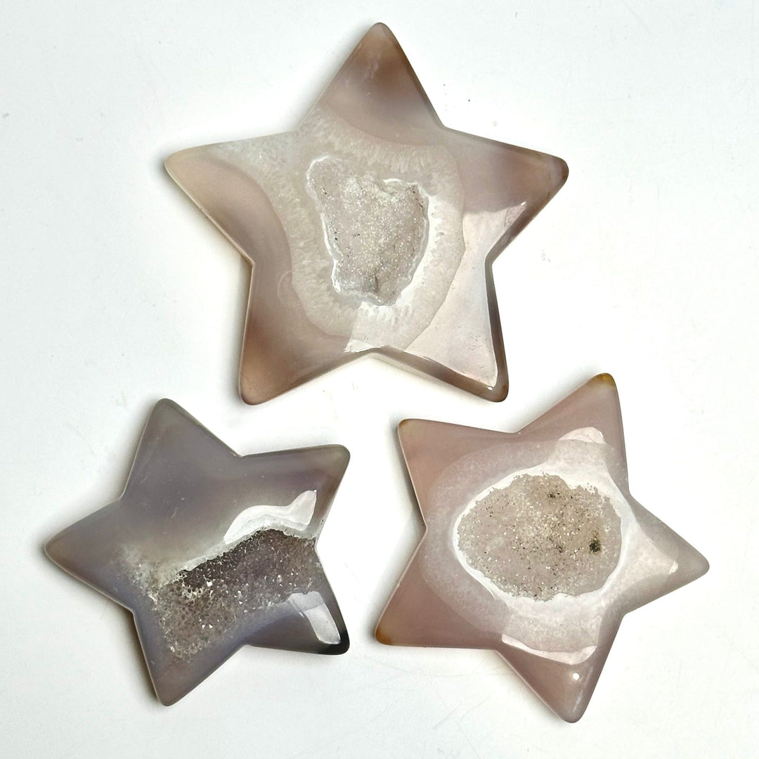 Agate Druzy Star 2.5-3 Inch | The Harmony Store Carving