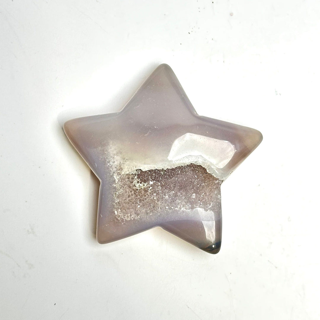 Agate Druzy Star 2.5-3 Inch | The Harmony Store Carving